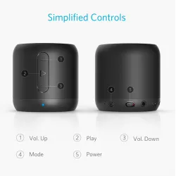 Anker SoundCore Mini - bluetooth speaker - krachtige bas - helder geluid - luidsprekerBluetooth Luidsprekers