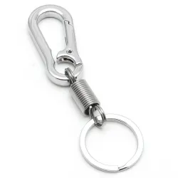 llaverollavero del clip de carabinero de acero inoxidable - llavero
