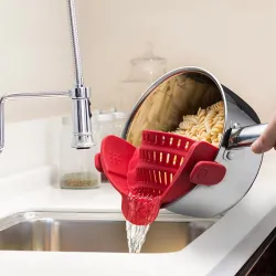 Pot & pan & bowl silicone funnel strainerKitchen