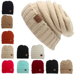 Chapéu de lã de malha de inverno unisex