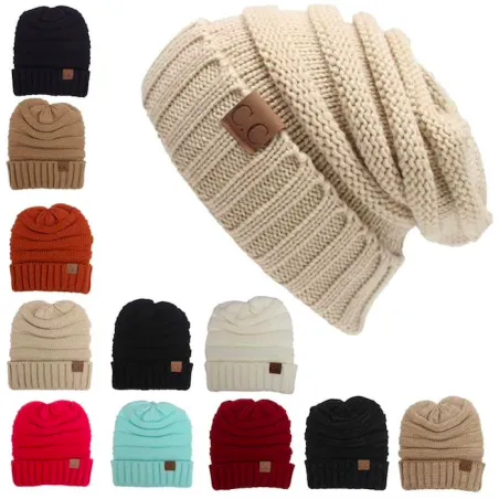 Vinter stickad ull hatt unisex