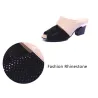 Rhinestones tjock häl flip flops sandaler