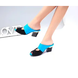 Strasss tallone spessa infradito sandali