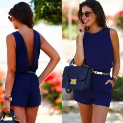 Damen Mini Short Jumpsuit