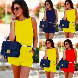 Kvinnors mini short jumpsuit