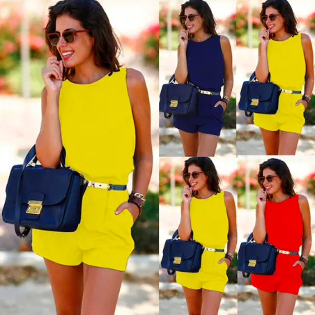 Damen Mini Short Jumpsuit
