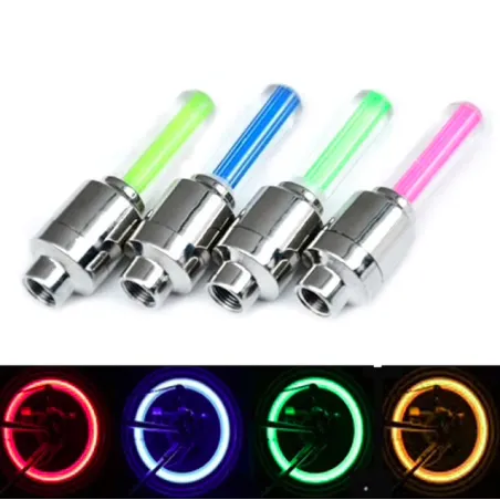 LED bicicleta roda válvula de pneu luz 2pcs