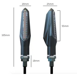 CB190 LED 150NK 12V - hög ljusstyrka - motorcykelsignalljus - uppsättning av 2