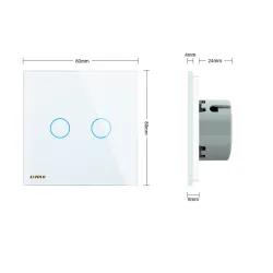 220 - 250V vägg kristallglas touch switch panel