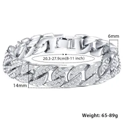 Bracciale in oro / argento con zirconi unisex