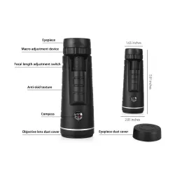 40 x 60 BAK4 HD mini monocular telescope with compass