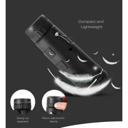 40 x 60 BAK4 HD mini monocular teleskop med kompass