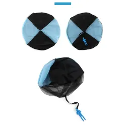 Parachute with soldier figure - hand throwing toy 5 pieces