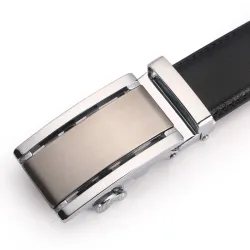Ceinture en cuir véritable avec boucle automatique