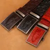 Äkta läder krokodil design bälte