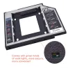 Unidades de disco duro9.5mm universal SATA Caddy SSD HDD 3.0 2.5" caja de seguridad del disco duro