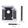 Unidades de disco duroaluminio universal SATA HDD Caddy 12,7mm caja caja caja enclosure bahía óptica