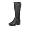 Botas de inverno de couro genuíno de lã natural