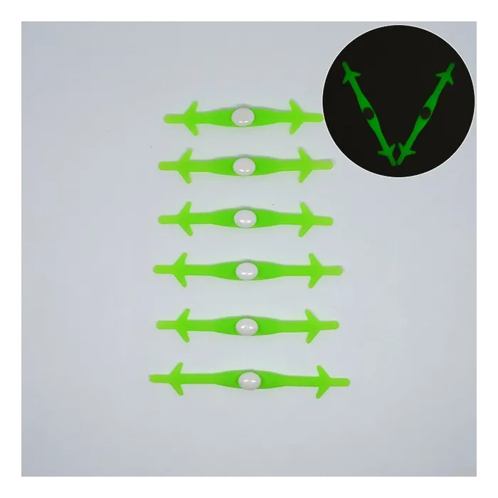 Silicone light up LED luminous shoelaces 12 pcs set