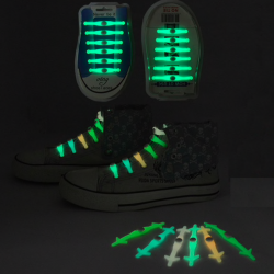 ZapatosLigero de silicona iluminado LED cordones 12 piezas conjunto