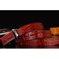 Genuine leather crocodile design belt