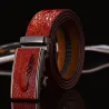 Genuine leather crocodile design belt