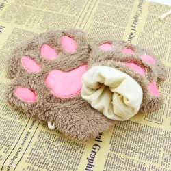 Björnpaw vantar - plush fingerless handskar