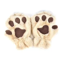 Luvas de pata de urso - luvas sem dedos plush