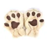 Björnpaw vantar - plush fingerless handskar