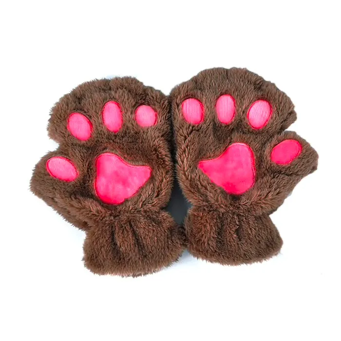 Luvas de pata de urso - luvas sem dedos plush