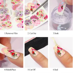 3D Design Wasser Nagel Aufkleber
