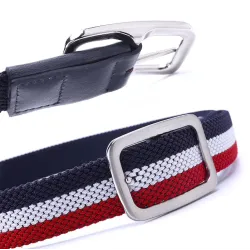 CinturónCinturón de tela tejido reversible elástico