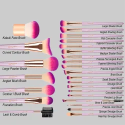 Professional makeup brush set with zipper case bag 26 pcs