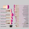 Professional makeup brush set with zipper case bag 26 pcs