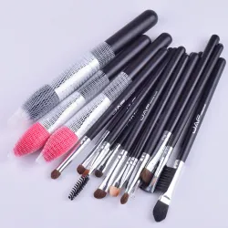 Super soft natural hair professional makeup brush set 18 pcs