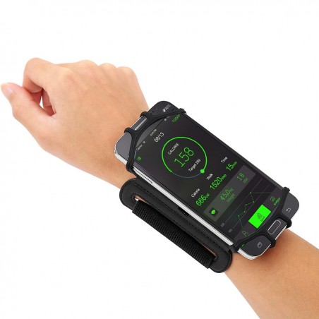 iPhone 4 - 5.5 inch180 degree rotatable jogging phone holder wristband belt strap