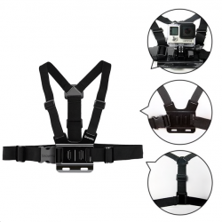 Gopro Hero 6 5 4 3 & Xiaomi Yi GP27 adjustable chest strap belt tripod harness mount