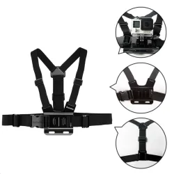 GoPro Hero & Xiaomi Yi GP27 regolabile cintura toracica cinghia treppiede montaggio