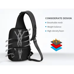 9,7 polegadas IPad repelente de água ombro crossbody saco do peito