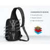 9,7 polegadas IPad repelente de água ombro crossbody saco do peito