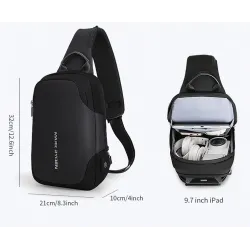 9,7 polegadas IPad repelente de água ombro crossbody saco do peito