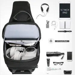 9,7 polegadas IPad repelente de água ombro crossbody saco do peito