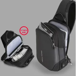 9,7 polegadas IPad repelente de água ombro crossbody saco do peito