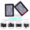 NP-FW50 NP batteri & LCD USB dubbla laddare för Sony A6000 5100 a3000 a35 A55 a7s II alpha 55 alpha 7 A72 A7R Nex7 NE 4 pcs