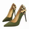 Suede hohe Fersenpumpen