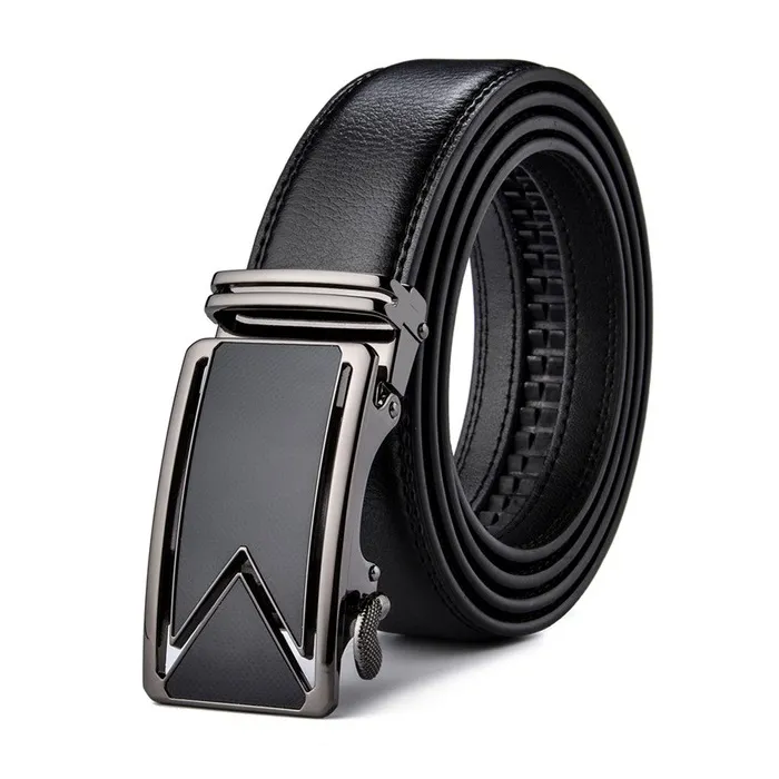 Genuine leather automatic buckle beltRiemen