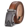 Äkta läderbälte med automatisk buckle