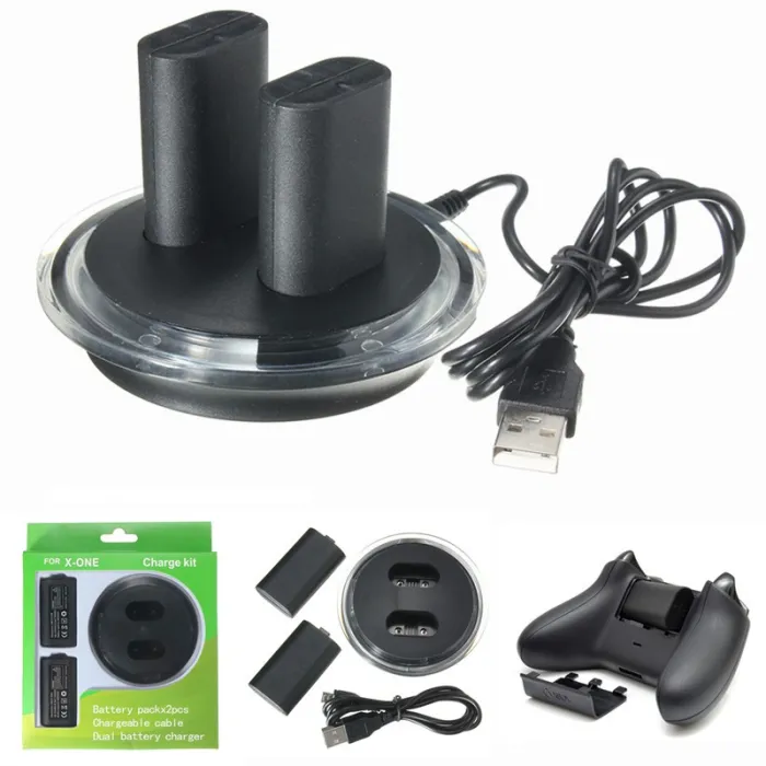 Xbox One -ohjain USB-laturi led & 2 paristolla