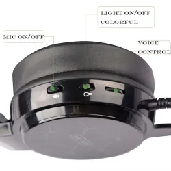 Cuffie auricolari da gioco a LED C13 con microfono e led
