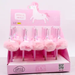Unicorn peluche ciondolo sfera penna gel matita